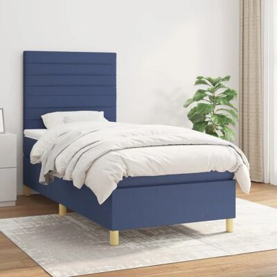 Maisonchic Blaues Bett mit Verstellbarem Kopfteil - Bett Maisonchic Blaues Bett mit Verstellbarem Kopfteil - Bett