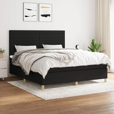 vidaXL Boxspringbett mit Matratze - Schwarz 180x200cm vidaXL Boxspringbett mit Matratze - Schwarz 180x200cm