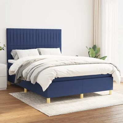 MAISONCHIC Bett mit Taschenfederkernmatratze - Blau - Bett MAISONCHIC Bett mit Taschenfederkernmatratze - Blau - Bett