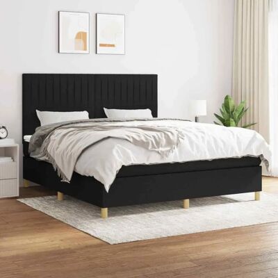 Maisonchic Schwarzes Boxspringbett 160x200cm Maisonchic Schwarzes Boxspringbett 160x200cm