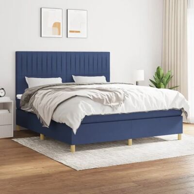 MAISONCHIC - Blaues Bett 180x200cm mit Federholzrahmen MAISONCHIC - Blaues Bett 180x200cm mit Federholzrahmen
