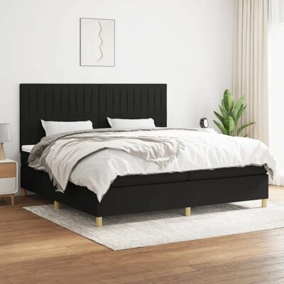 Maisonchic - Boxspringbett mit Matratze - Schwarz - 200x200 cm Maisonchic - Boxspringbett mit Matratze - Schwarz - 200x200 cm