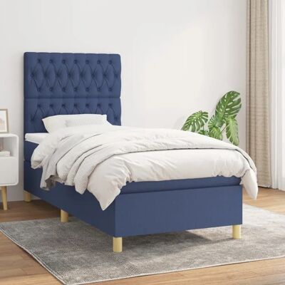 Maisonchic Verstellbares Blaues Bett mit Taschenfederkernmatratze - Bett Maisonchic Verstellbares Blaues Bett mit Taschenfederkernmatratze - Bett