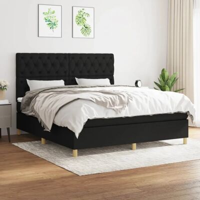 Maisonchic Schwarzes 160x200cm Boxspringbett - Mit Matratze Maisonchic Schwarzes 160x200cm Boxspringbett - Mit Matratze