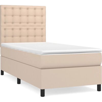 vidaXL Boxspringbett mit verstellbarem Kopfteil - Taschenfederkern - 90x190 cm vidaXL Boxspringbett mit verstellbarem Kopfteil - Taschenfederkern - 90x190 cm