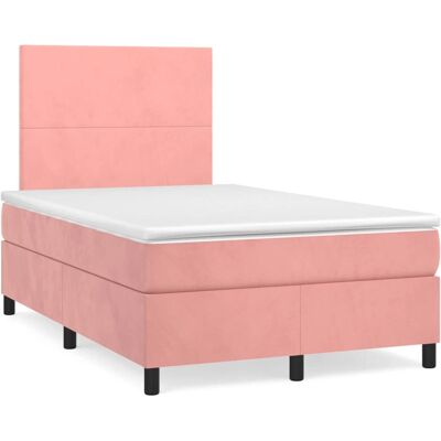 vidaXL Rosa Samtbett - Verstellbares Kopfteil - Taschenfederkernmatratze - Bettart vidaXL Rosa Samtbett - Verstellbares Kopfteil - Taschenfederkernmatratze - Bettart