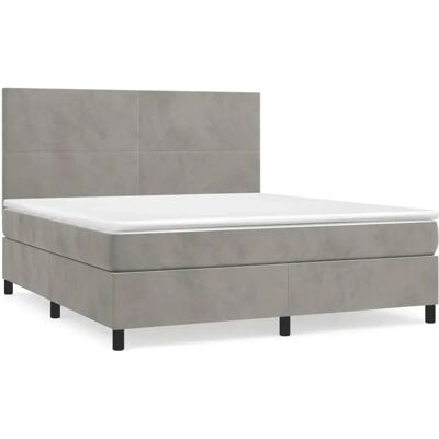 vidaXL Bett - Hellgrauer Samt - 3142911 vidaXL Bett - Hellgrauer Samt - 3142911