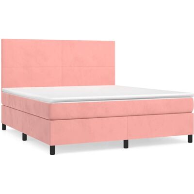 vidaXL Bett - Pink Samt, Modell 3142928, 200x200cm - Bett vidaXL Bett - Pink Samt, Modell 3142928, 200x200cm - Bett