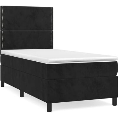 vidaXL Bett - 120x200 cm - Schwarzer Samt - Bett vidaXL Bett - 120x200 cm - Schwarzer Samt - Bett