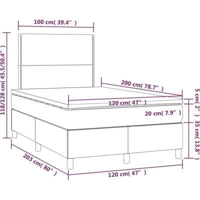 MAISONCHIC Bett mit Matratze - Dunkelgrün - 120x200 cm - Bett MAISONCHIC Bett mit Matratze - Dunkelgrün - 120x200 cm - Bett