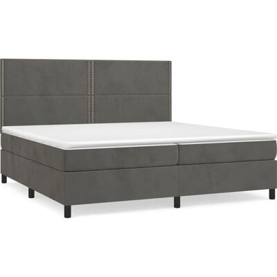 vidaXL 3142984 Bett - Dunkelgrau Samt 200x200 cm - Bett vidaXL 3142984 Bett - Dunkelgrau Samt 200x200 cm - Bett