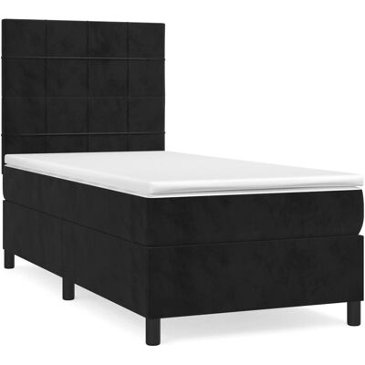 vidaXL Bett mit Samtstoff - 90x200 cm - Bett vidaXL Bett mit Samtstoff - 90x200 cm - Bett