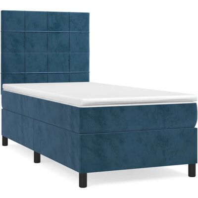 vidaXL 3143017 Bett - Samt dunkelblau - Bett vidaXL 3143017 Bett - Samt dunkelblau - Bett