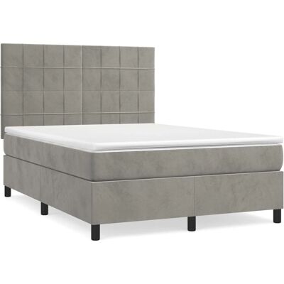 vidaXL 3143025 Bett - Hellgrau - Bett vidaXL 3143025 Bett - Hellgrau - Bett