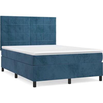 VidaXL Bett mit Samtbezug - Verstellbares Kopfteil - 140x200 cm VidaXL Bett mit Samtbezug - Verstellbares Kopfteil - 140x200 cm