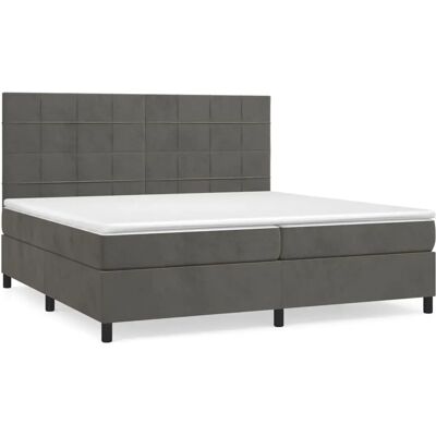 vidaXL Boxspringbett mit Veloursmatratze - Bett vidaXL Boxspringbett mit Veloursmatratze - Bett