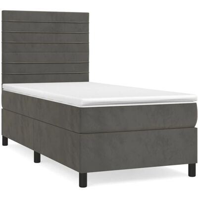 vidaXL Bett - Verstellbares Samt-Doppel-Federbett - Bett vidaXL Bett - Verstellbares Samt-Doppel-Federbett - Bett