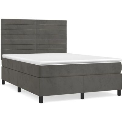 VidaXL Bett mit Samt und verstellbarem Kopfteil - Bett VidaXL Bett mit Samt und verstellbarem Kopfteil - Bett