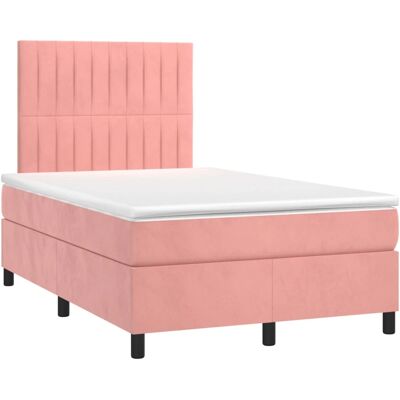 vidaXL 3143138 Rosa Samt Bett - Verstellbares Kopfteil und Taschenfederkernmatratze vidaXL 3143138 Rosa Samt Bett - Verstellbares Kopfteil und Taschenfederkernmatratze