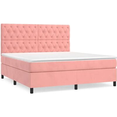 vidaXL 3143222 Rosa Samt Bett - Bett vidaXL 3143222 Rosa Samt Bett - Bett