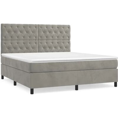 vidaXL Bett mit Samtbezug und verstellbarem Kopfteil - Bett vidaXL Bett mit Samtbezug und verstellbarem Kopfteil - Bett