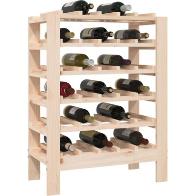 Étagère à vin en pin massif vidaXL - Rangement à vin - Publicité Étagère à vin en pin massif vidaXL - Rangement à vin - Publicité