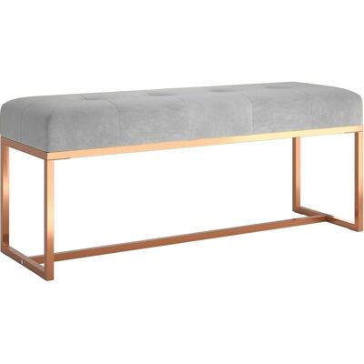 vidaXL Bank Grau - Velvet - 110x36x45 cm - Bank vidaXL Bank Grau - Velvet - 110x36x45 cm - Bank