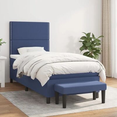Maisonchic Blau 100x200cm Boxspringbett mit Matratze Maisonchic Blau 100x200cm Boxspringbett mit Matratze