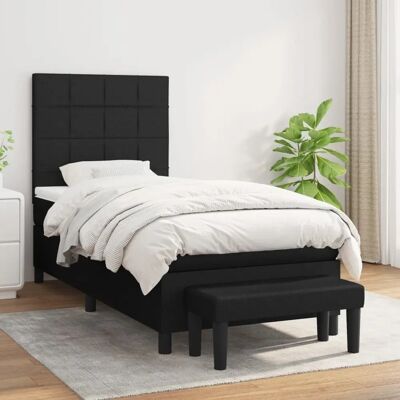 Maisonchic Schwarzes Einzelbett mit Matratze - Bett Maisonchic Schwarzes Einzelbett mit Matratze - Bett