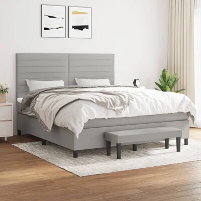 MAISONCHIC Hellgraues Erwachsenenbett mit Taschenfederkern - Bett MAISONCHIC Hellgraues Erwachsenenbett mit Taschenfederkern - Bett