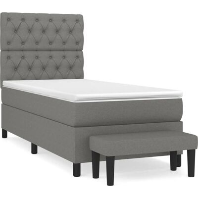 vidaXL Bett mit Verstellbarem Kopfteil - Taschenfederkernmatratze - Mittelfest vidaXL Bett mit Verstellbarem Kopfteil - Taschenfederkernmatratze - Mittelfest