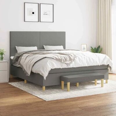 MAISONCHIC - Bett mit Taschenfederkern - Grau - 180x200 cm MAISONCHIC - Bett mit Taschenfederkern - Grau - 180x200 cm