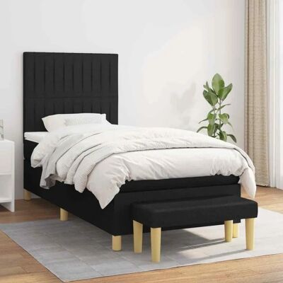 Maisonchic Bett mit Matratze & Bank - Schwarz - Bett Maisonchic Bett mit Matratze & Bank - Schwarz - Bett