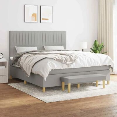 Maisonchic Modelo - Cama gris claro con resortes ensacados - Cama Maisonchic Modelo - Cama gris claro con resortes ensacados - Cama