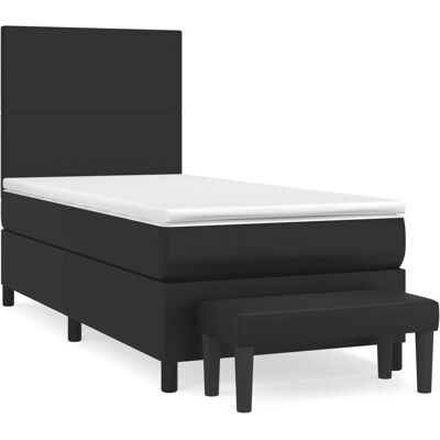 vidaXL Bett mit verstellbarem Kopfteil - Modernes Schwarzes Bett vidaXL Bett mit verstellbarem Kopfteil - Modernes Schwarzes Bett