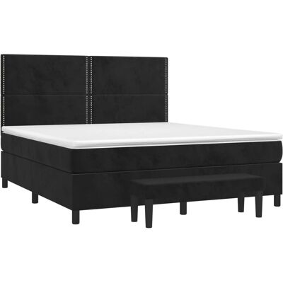 vidaXL Boxspringbett mit Matratze - Schwarz - 180x200cm - Bett vidaXL Boxspringbett mit Matratze - Schwarz - 180x200cm - Bett