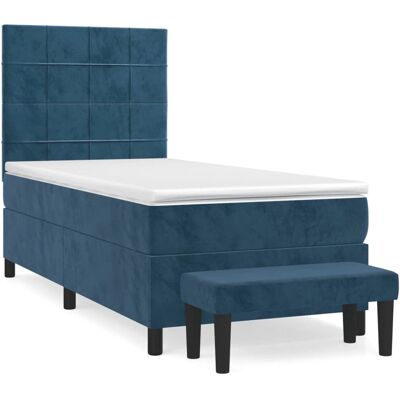 vidaXL Dunkelblau Samtbetten - 90x200 cm - Bett vidaXL Dunkelblau Samtbetten - 90x200 cm - Bett
