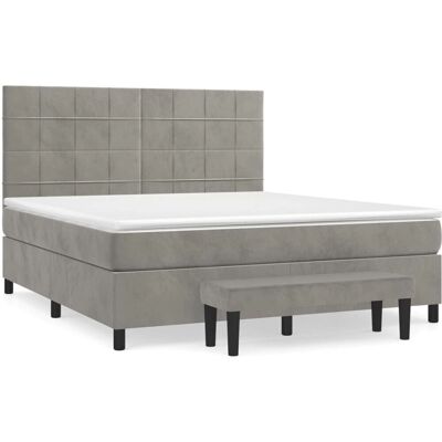 vidaXL Bett mit verstellbarem Kopfteil - Langlebige Taschenfederkernmatratze vidaXL Bett mit verstellbarem Kopfteil - Langlebige Taschenfederkernmatratze