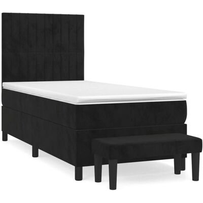 vidaXL Bett mit Samtbezug - Mittlerer Halt - 193x90 cm vidaXL Bett mit Samtbezug - Mittlerer Halt - 193x90 cm