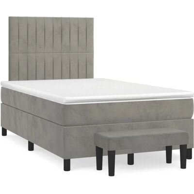vidaXL Bett mit Samt, Verstellbares Kopfende - Bett vidaXL Bett mit Samt, Verstellbares Kopfende - Bett