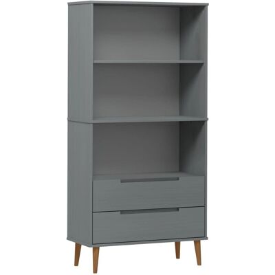 vidaXL MOLDE Graue Bücherregal - Bücherregal vidaXL MOLDE Graue Bücherregal - Bücherregal