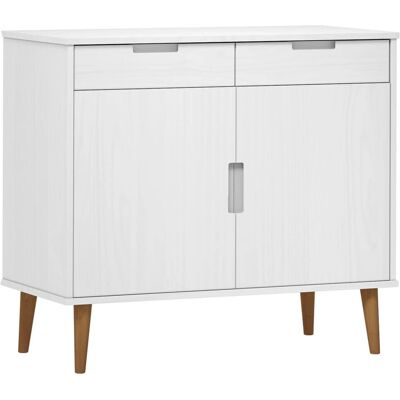 vidaXL MOLDE Weiße Massivholz-Kiefer Sideboard - Wohnzimmer Möbel vidaXL MOLDE Weiße Massivholz-Kiefer Sideboard - Wohnzimmer Möbel
