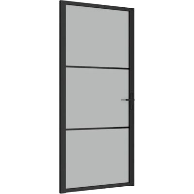 vidaXL Indendørs dør - 93x201,5 cm - Hærdet glas og aluminium vidaXL Indendørs dør - 93x201,5 cm - Hærdet glas og aluminium