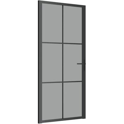 vidaXL Innentür 93x201,5 cm ESG-Glas in Aluminium Schwarz vidaXL Innentür 93x201,5 cm ESG-Glas in Aluminium Schwarz