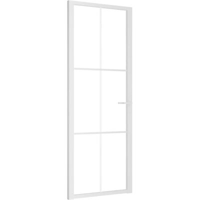 vidaXL Hvid Indvendig Dør 76x201,5 cm ESG Glas Aluminium - Indvendig Dør vidaXL Hvid Indvendig Dør 76x201,5 cm ESG Glas Aluminium - Indvendig Dør