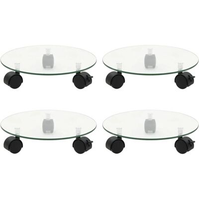 vidaXL Pflanzrollen 4 St. 28 cm gehärtetes Glas Runde - Pflanzrollen vidaXL Pflanzrollen 4 St. 28 cm gehärtetes Glas Runde - Pflanzrollen