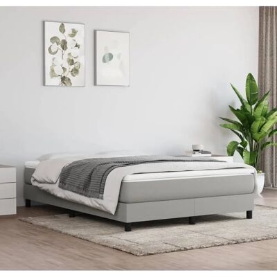 Maisonchic Hellgraues 140x190cm Bett - Taschenfeder, Strapazierfähiger Stoff Maisonchic Hellgraues 140x190cm Bett - Taschenfeder, Strapazierfähiger Stoff