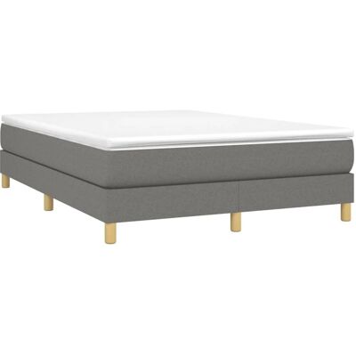 vidaXL Lit à ressorts avec housse en tissu gris foncé - Lit - Publicité vidaXL Lit à ressorts avec housse en tissu gris foncé - Lit - Publicité