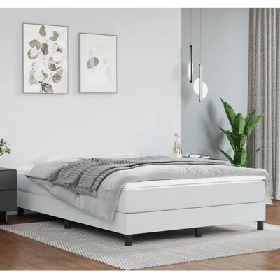 Lit MaisonChic 140x190 cm avec Matelas et Cadre - Blanc - Publicité Lit MaisonChic 140x190 cm avec Matelas et Cadre - Blanc - Publicité