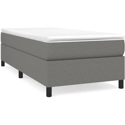 vidaXL Dunkelgraues Bett mit Matratze - Bett vidaXL Dunkelgraues Bett mit Matratze - Bett